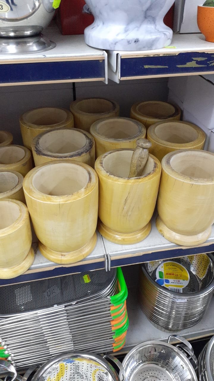 Wooden Mortar & Pestle